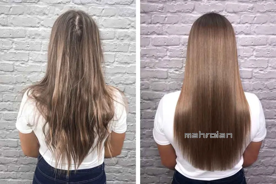 ماسک موی رنگ شده بیرون حمام اپودم